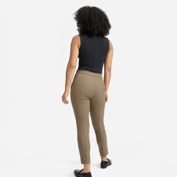 Everlane Side Zip Work Pant, Cocoa Houndstooth - Picture 2 of 7